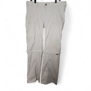 Prana Womens Monarch Convertible Hiking Pants Zip Off Shorts‎ Size 14